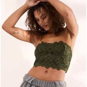 Free People Army Olive Adella Corset Bra bralette size Small
